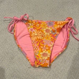 Swim suit free shipping orange and pink bottom size S